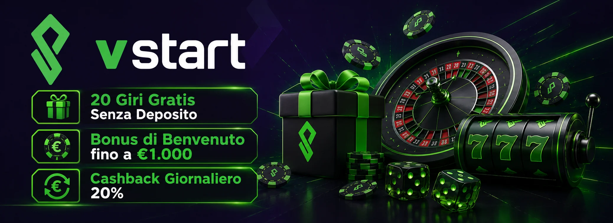 Fino a 1.000€ + 20 giri gratis